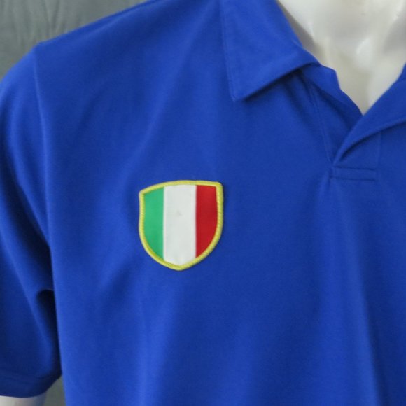 Team Italy Soccer Jersey - 1990s Practice Jersey by Adidas - Men's Large - Picture 2 of 9